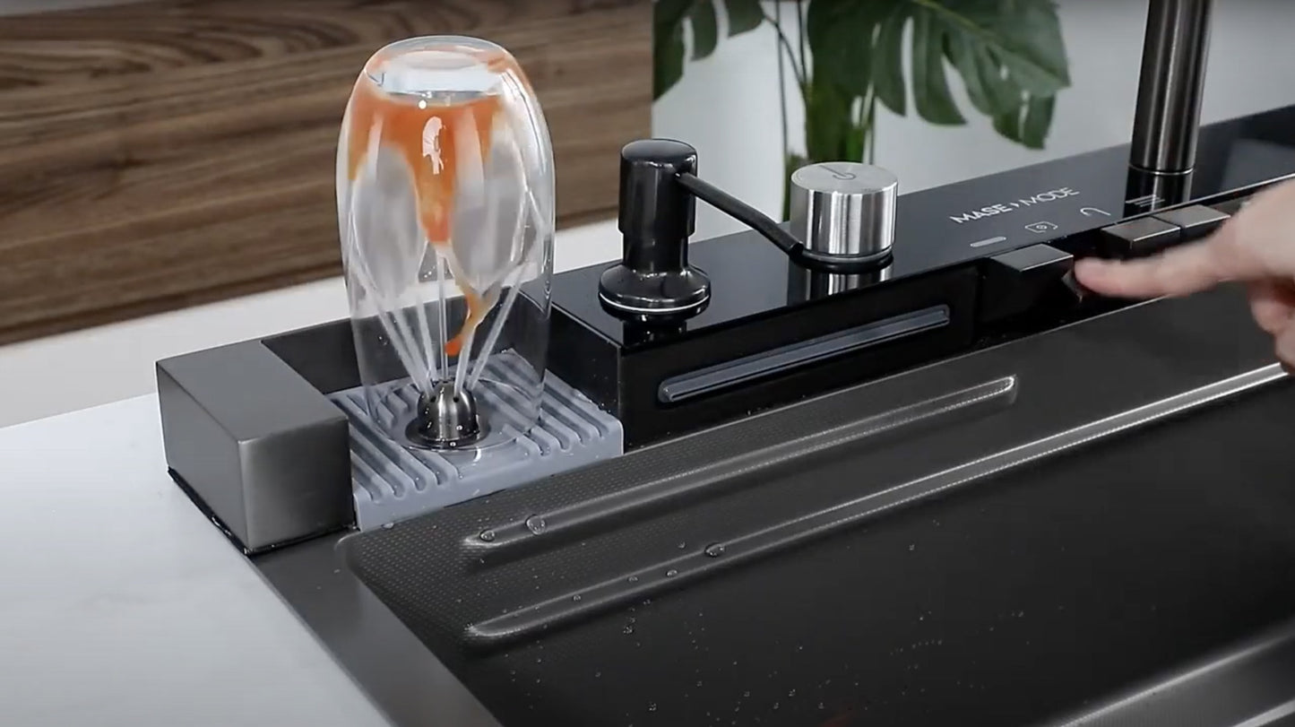 Canaan Waterfall Sink with Digital Temperature Display and LED