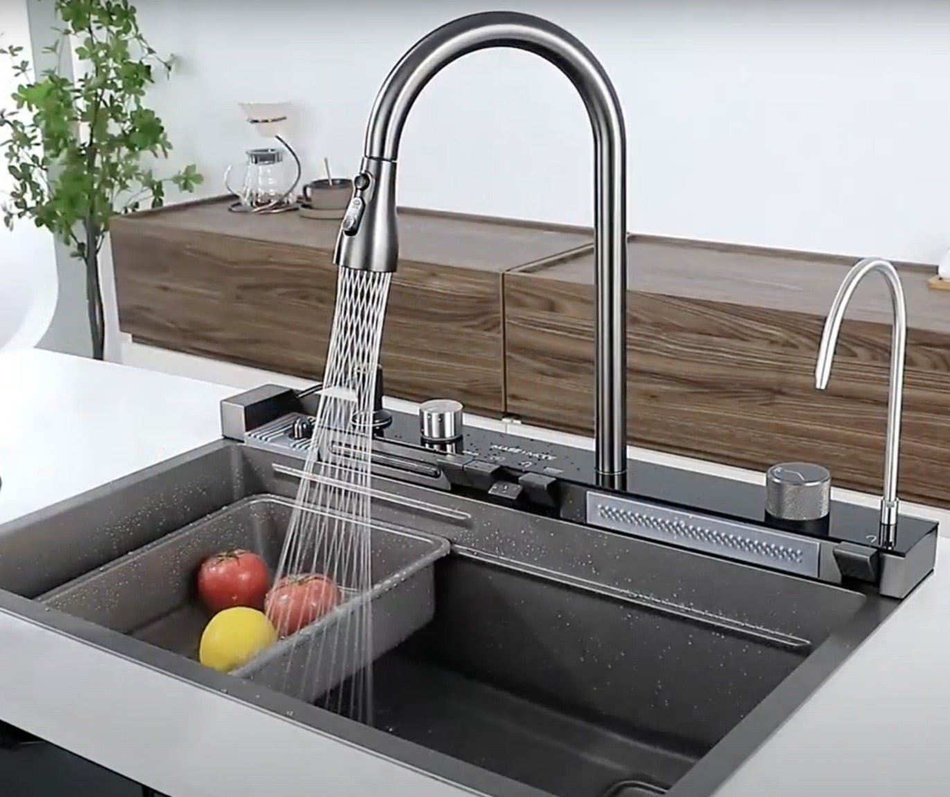 Canaan Waterfall Sink with Digital Temperature Display and LED